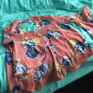 Flowy Pink and Blue Top!